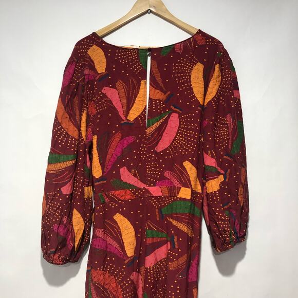 Anthropologie X Farm Rio Wrap Jumpsuit Multicolor Size XL - Picture 10 of 12